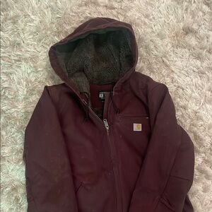 Carhartt Burgundy Hooded Jacket